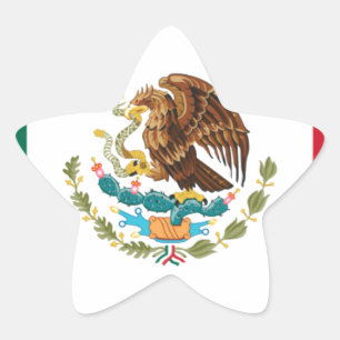 Bandera de México - Flagge Mexikos - Mexikanische  Stern-Aufkleber