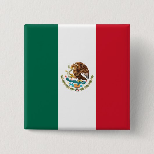 Bandera de Mexico National flagge Mexicanos Button (Vorderseite)