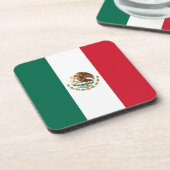 Bandera de Mexico National flagge Mexicanos Getränkeuntersetzer (Linke Seite)