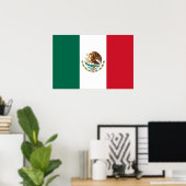 Bandera de Mexico National flagge Mexicanos Poster (Heimbüro)