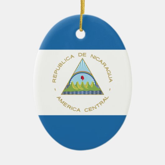 Bandera de Nicaragua Keramik Ornament (Vorne)
