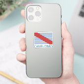 Bandera del Departamento de Canelones - Uruguay Aufkleber (Telefon)