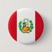 Bandera Del Perú - Flagge von Peru Button (Vorderseite)