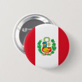 Bandera Del Perú - Flagge von Peru Button (Vorne & Hinten)
