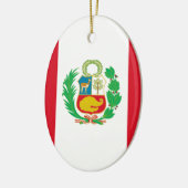 Bandera Del Perú - Flagge von Peru Keramikornament (Links)