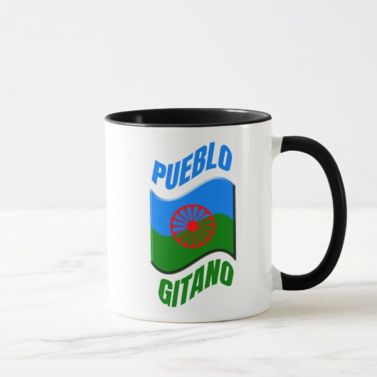Bandera gitana. Taza original personalizada. Tasse (Rechts)