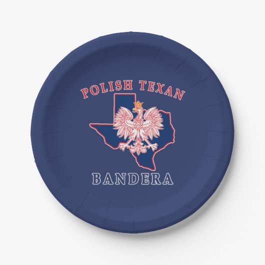 Bandera Polish Texan Pappteller (Vorderseite)