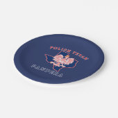 Bandera Polish Texan Pappteller (Schrägansicht)