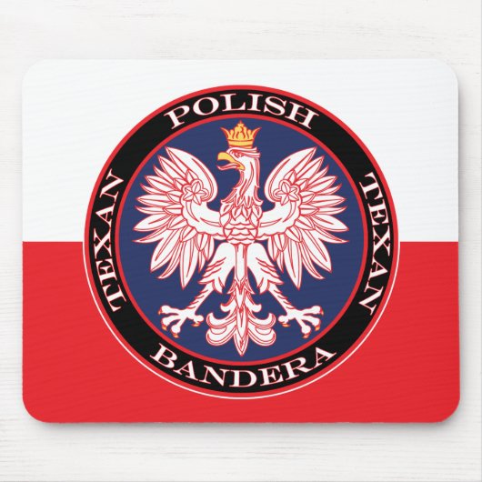Bandera Round Polish Texan Mousepad (Vorne)