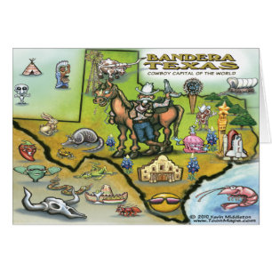 Bandera TEXAS Karte