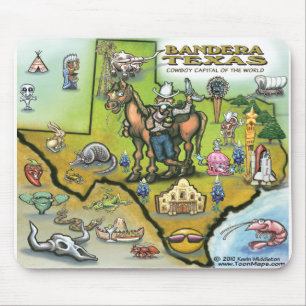 Bandera TEXAS Karte Mousepad