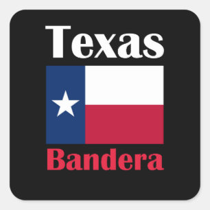 Bandera TX Quadratischer Aufkleber