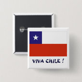 Bandera Viva Chile IV Button (Vorne & Hinten)