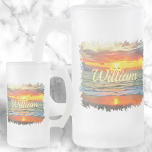 Banderas Bay Sonnenuntergang 1738 Mattglas Bierglas
