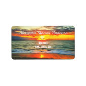 Banderas Bay Sunset 1738 Adresse Adressaufkleber (Vorne)