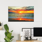 Banderas Bay Sunset 1738 Art Print Poster (Heimbüro)