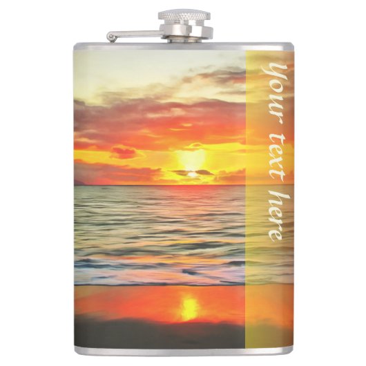 Banderas Bay Sunset 1738 Flachmann (Vorderseite)