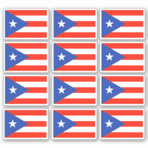 Banderas Boricua Puerto Rican Flag 6"x6" Stickers Aufkleber