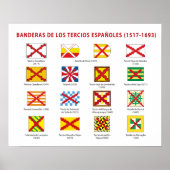 Banderas de los Tercios Españoles Poster (Vorne)