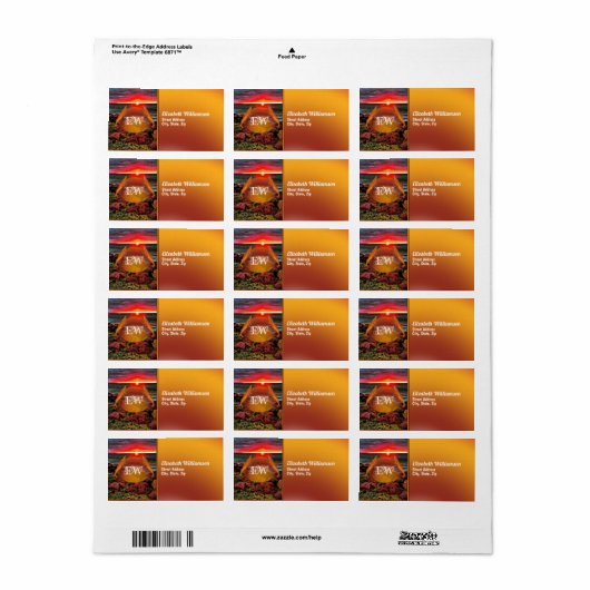 Banderas Rocky Sunset 914 Adresse Adressaufkleber (Vorne)