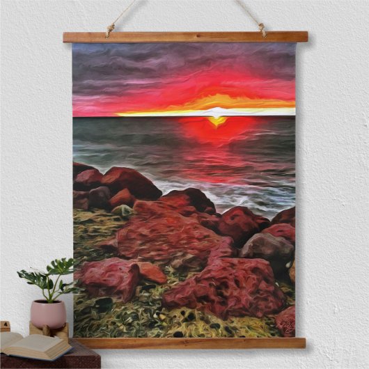 Banderas Rocky Sunset 914 Wandteppich Mit Holzrahmen