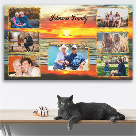 Banderas Sunset Family Collage 1738 Art Leinwanddruck