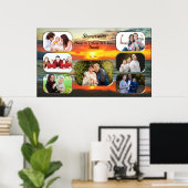 Banderas Sunset Family Collage 1738 Art Print Poster (Heimbüro)