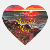 Banderas Vielen Dank Sunset 914 Herz-Aufkleber (Vorderseite)
