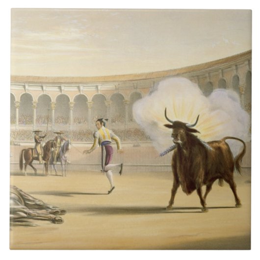 Banderillas de Fuego, 1865 (Farbelitho) Fliese (Vorderseite)