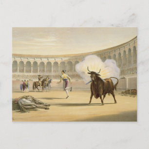 Banderillas de Fuego, 1865 (farbig litho) Postkarte