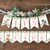 Banderines Cartel: es un Baby Shower Chica de Wood Wimpelkette