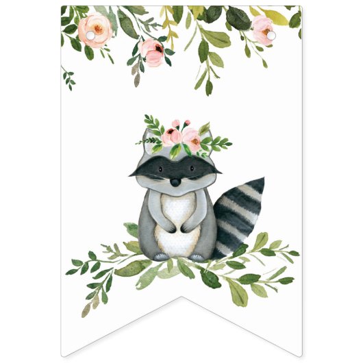 Banderines Cartel: es un Baby Shower Chica de Wood Wimpelkette (Erste Fahne)