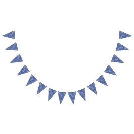 Banderines effecto marmolado azul wimpelkette