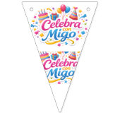 Banderines en Forma de Triángulo con Diseño “Celeb Wimpelkette (Zweite Fahne)