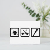 Bandgitarre Postkarte (Stehend Vorderseite)