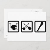 Bandgitarre Postkarte (Vorne/Hinten)
