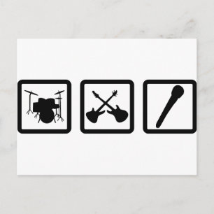 Bandgitarre Postkarte