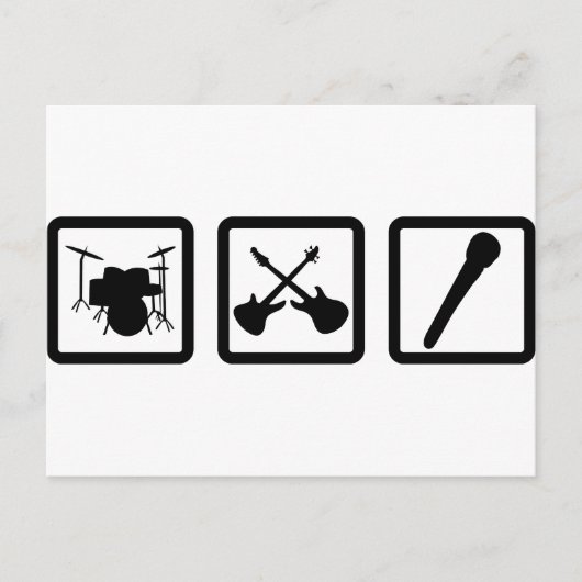 Bandgitarre Postkarte (Vorderseite)