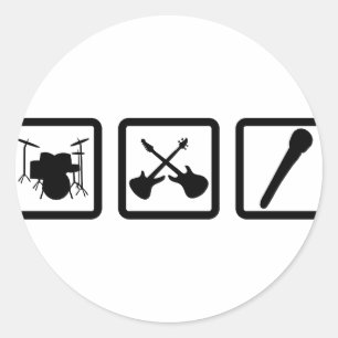 Bandgitarre Runder Aufkleber