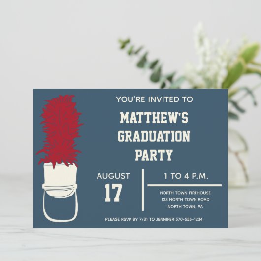 Bandhut mit Feathers Custom Party Einladung (Stehend Vorderseite)