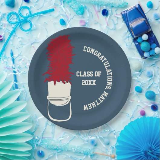 Bandhut mit Feathers Custom Party Pappteller (Party)