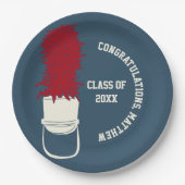 Bandhut mit Feathers Custom Party Pappteller (Vorderseite)