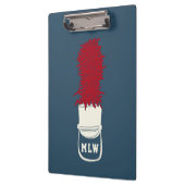 Bandhut mit Feathers Mit Monogramm Klemmbrett (Links)