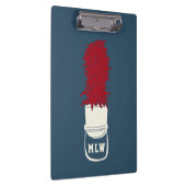 Bandhut mit Feathers Mit Monogramm Klemmbrett (Rechts)