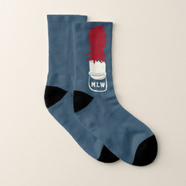 Bandhut mit Feathers Mit Monogramm Socken