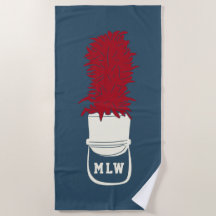 Bandhut mit Feathers Mit Monogramm