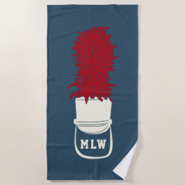 Bandhut mit Feathers Mit Monogramm Strandtuch