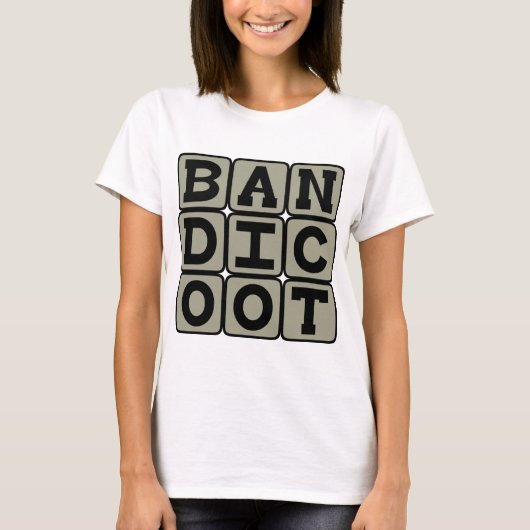 Bandicoot, Marsupial Omnivore T-Shirt (Vorderseite)