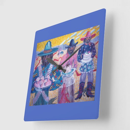 Bandido Bakeoff Quadratische Wanduhr (Winkel)