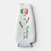 Bandiera d'Italia Rosa Personalisiert Flaschenkühler (Vorderseite)